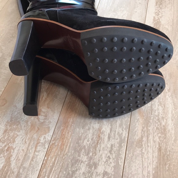 NWT Tod’s Black Suede tall platform boots - Picture 7 of 8